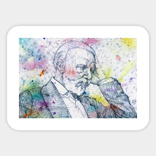 PYOTR ILYICH TCHAIKOVSKY - watercolor and pencil portrait Sticker